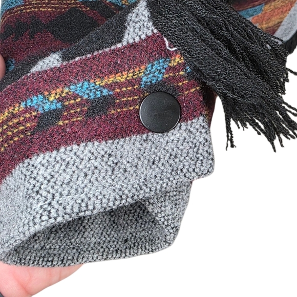 Lucky & Blessed Southwest Print Western Fringe Jacket, Size Small - Picture 6 of 9